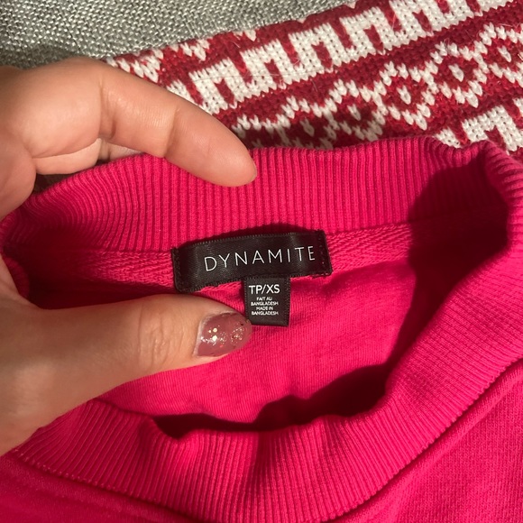 Dynamite Crop Sweatshirt - TP/XS - Pink colour - Picture 2 of 3
